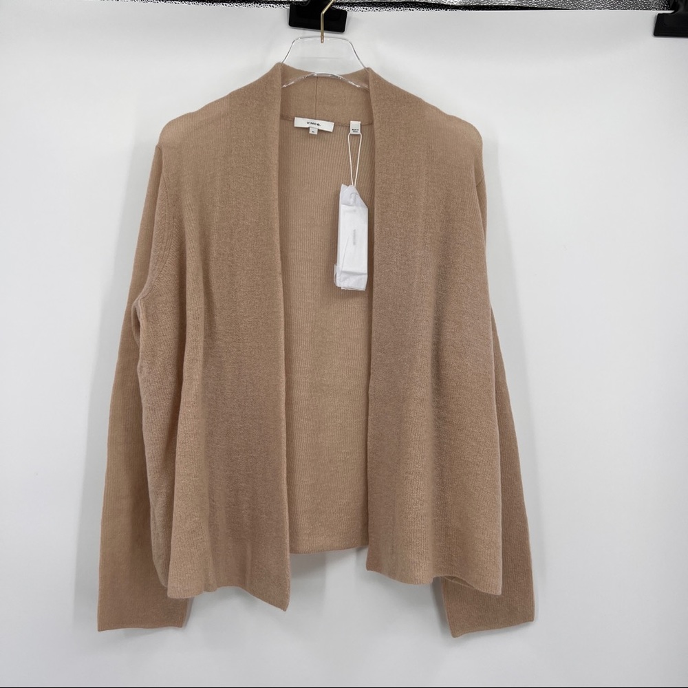 Vince Ribbed Convertible Cardigan in Clay Size XL NWT